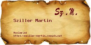 Sziller Martin névjegykártya